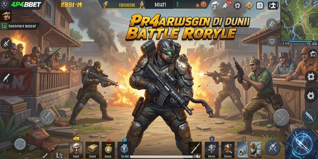 Tampilan gameplay 4P4PBET yang menegangkan dalam pertempuran Battle Royale.
