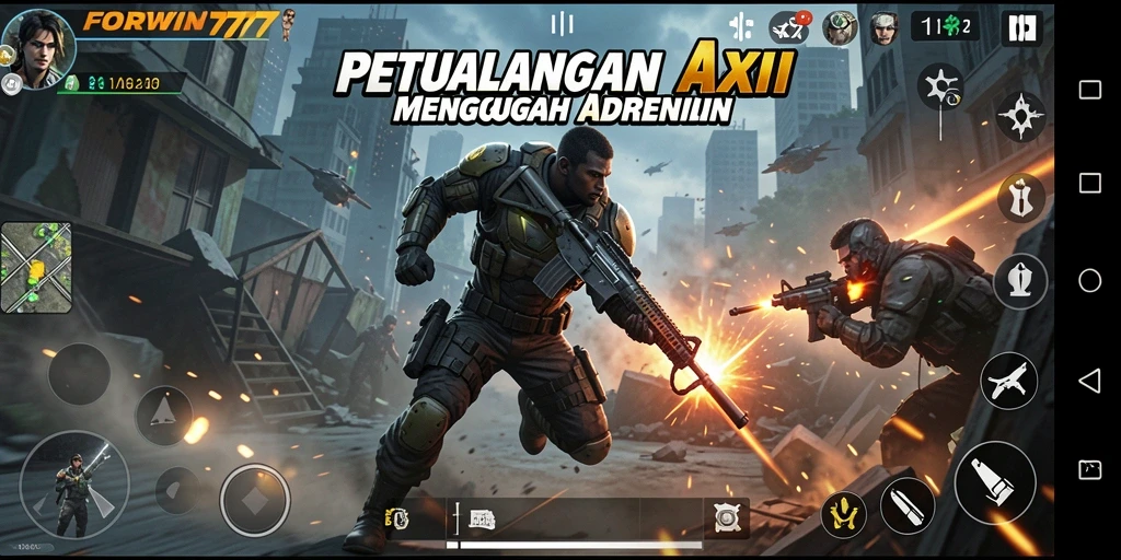 Tampilan gameplay seru dan mendebarkan di FORWIN77.