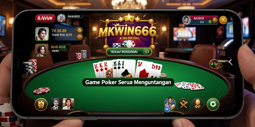 Gameplay seru dari MKWIN666 yang menampilkan aksi Poker.