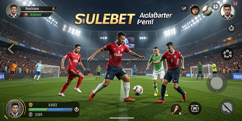 Screenshot SULEBET menampilkan aksi seru di lapangan olahraga.