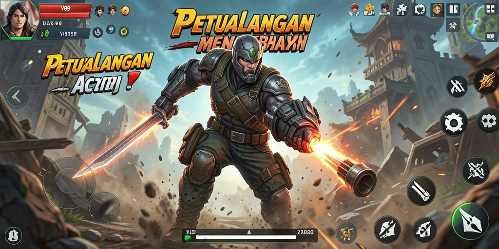 Tangkapan layar dari gameplay seru V89 dengan aksi mendebarkan.