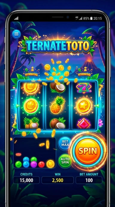 Tampilan antarmuka aplikasi Ternatetoto yang sederhana dan intuitif.
